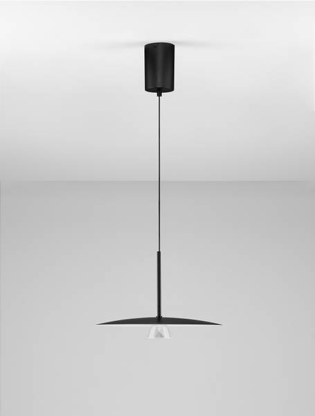 Pendelleuchte Lopo - Aluminium / Acrylglas - Schwarz