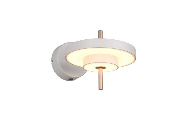 LED-Wandleuchte Keaton - Polycarbonat / Eisen - 1-flammig - Grau