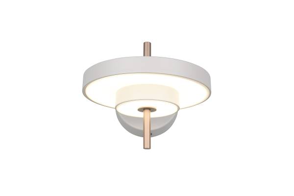 LED-Wandleuchte Keaton - Polycarbonat / Eisen - 1-flammig - Grau
