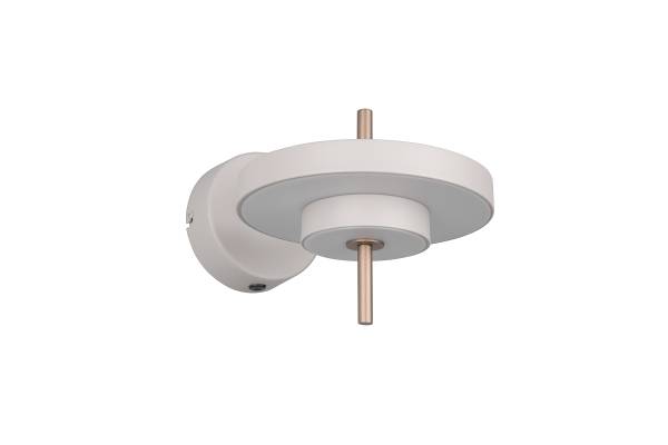 LED-Wandleuchte Keaton - Polycarbonat / Eisen - 1-flammig - Grau