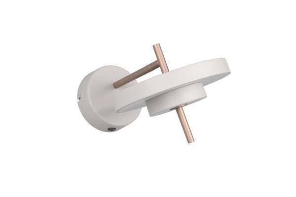 LED-Wandleuchte Keaton - Polycarbonat / Eisen - 1-flammig - Grau