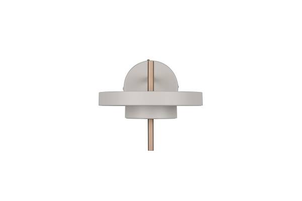 LED-Wandleuchte Keaton - Polycarbonat / Eisen - 1-flammig - Grau
