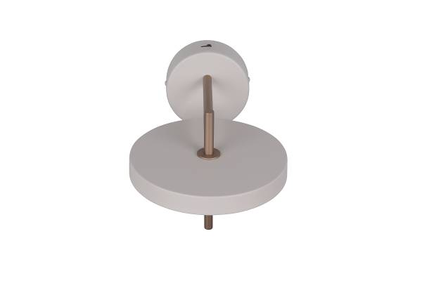 LED-Wandleuchte Keaton - Polycarbonat / Eisen - 1-flammig - Grau