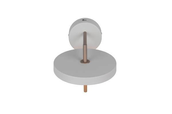 LED-Wandleuchte Keaton - Polycarbonat / Eisen - 1-flammig - Grau