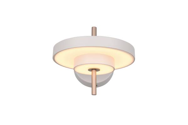 LED-Wandleuchte Keaton - Polycarbonat / Eisen - 1-flammig - Grau