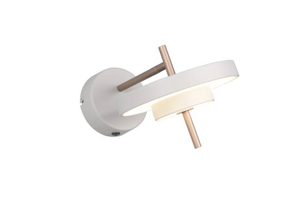 LED-Wandleuchte Keaton - Polycarbonat / Eisen - 1-flammig - Grau