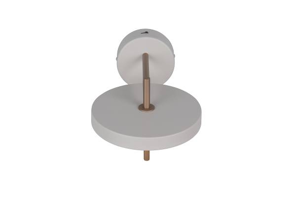 LED-Wandleuchte Keaton - Polycarbonat / Eisen - 1-flammig - Grau