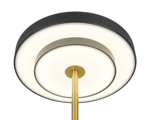 LED-Tischleuchte Keaton - Polycarbonat / Eisen - 1-flammig - Schwarz