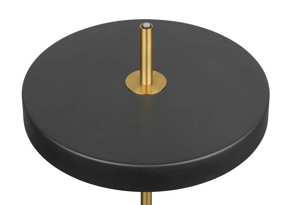 LED-Tischleuchte Keaton - Polycarbonat / Eisen - 1-flammig - Schwarz