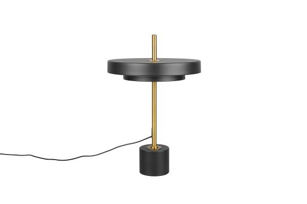 LED-Tischleuchte Keaton - Polycarbonat / Eisen - 1-flammig - Schwarz