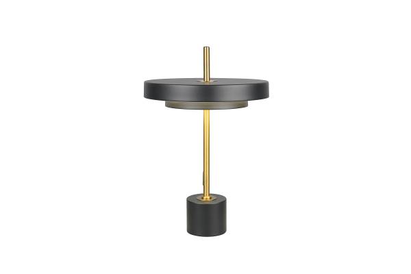 LED-Tischleuchte Keaton - Polycarbonat / Eisen - 1-flammig - Schwarz