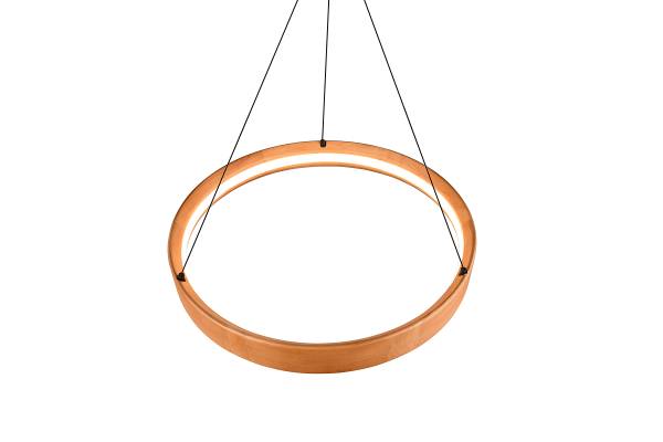 LED-Pendelleuchte Lynwood - Gummibaum teilmassiv / Eisen - 1-flammig