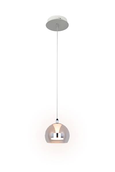 LED-Pendelleuchte Flynt - Klarglas / Eisen - Flammenanzahl: 1