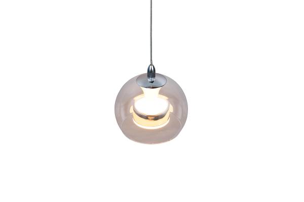LED-Pendelleuchte Flynt - Klarglas / Eisen - Flammenanzahl: 1