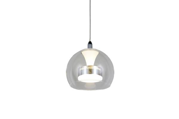 LED-Pendelleuchte Flynt - Klarglas / Eisen - Flammenanzahl: 1