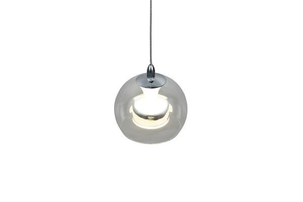 LED-Pendelleuchte Flynt - Klarglas / Eisen - Flammenanzahl: 1