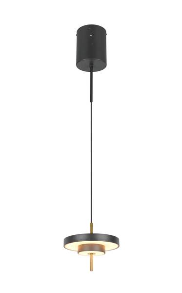 LED-Pendelleuchte Keaton - Polycarbonat / Eisen - 1-flammig - Schwarz - Durchmesser: 20 cm