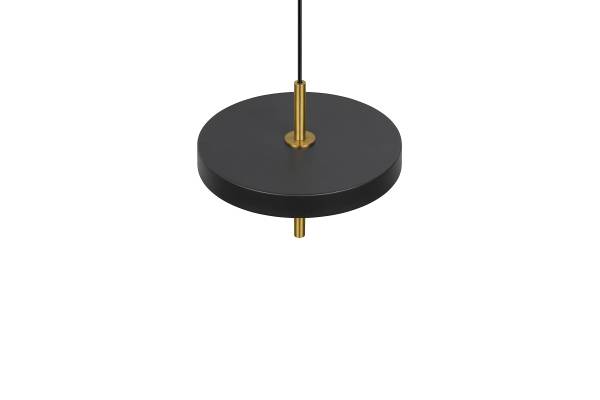 LED-Pendelleuchte Keaton - Polycarbonat / Eisen - 1-flammig - Schwarz - Durchmesser: 20 cm