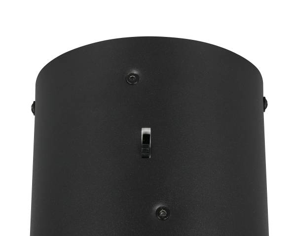 LED-Pendelleuchte Keaton - Polycarbonat / Eisen - 1-flammig - Schwarz - Durchmesser: 40 cm