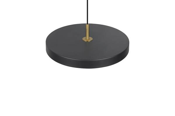 LED-Pendelleuchte Keaton - Polycarbonat / Eisen - 1-flammig - Schwarz - Durchmesser: 40 cm