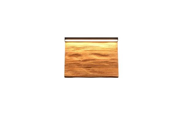 LED-Wandleuchte Kalea - Kiefer teilmassiv / Eisen - 1-flammig - Breite: 20 cm