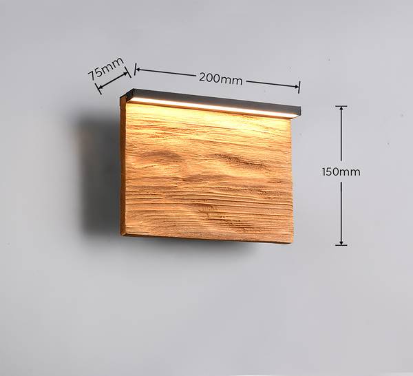 LED-Wandleuchte Kalea - Kiefer teilmassiv / Eisen - 1-flammig - Breite: 20 cm