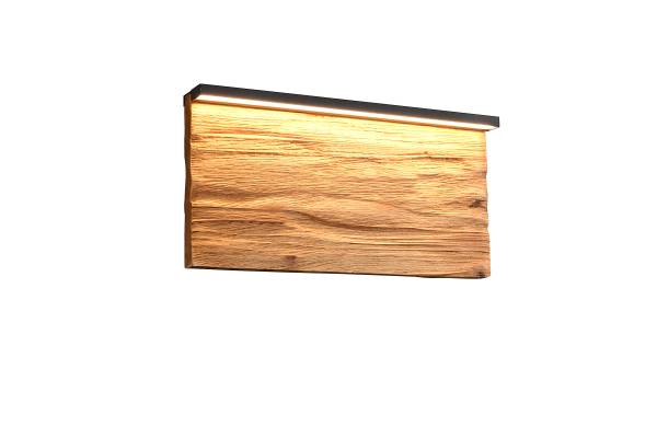 LED-Wandleuchte Kalea - Kiefer teilmassiv / Eisen - 1-flammig - Breite: 30 cm