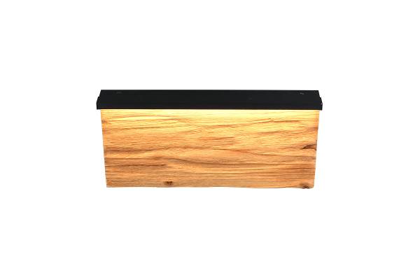 LED-Wandleuchte Kalea - Kiefer teilmassiv / Eisen - 1-flammig - Breite: 30 cm