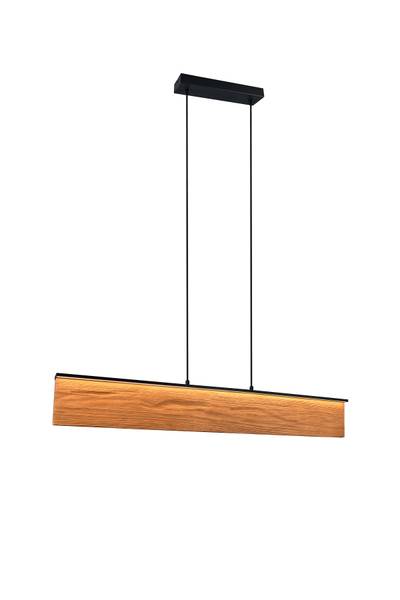 LED-Pendelleuchte Kalea - Kiefer teilmassiv / Eisen - 1-flammig