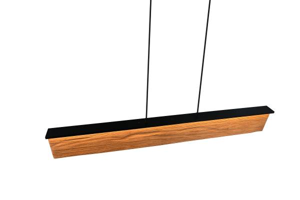 LED-Pendelleuchte Kalea - Kiefer teilmassiv / Eisen - 1-flammig