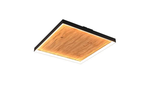 LED-Deckenleuchte Kalea - Kiefer teilmassiv / Eisen - 1-flammig