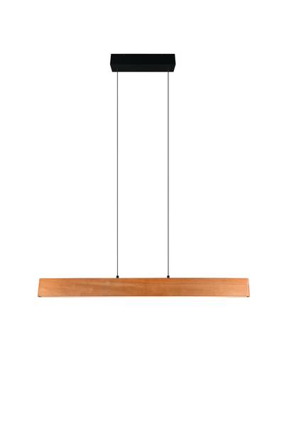 LED-Pendelleuchte Edgewood - Gummibaum teilmassiv / Eisen - 1-flammig - Breite: 115 cm