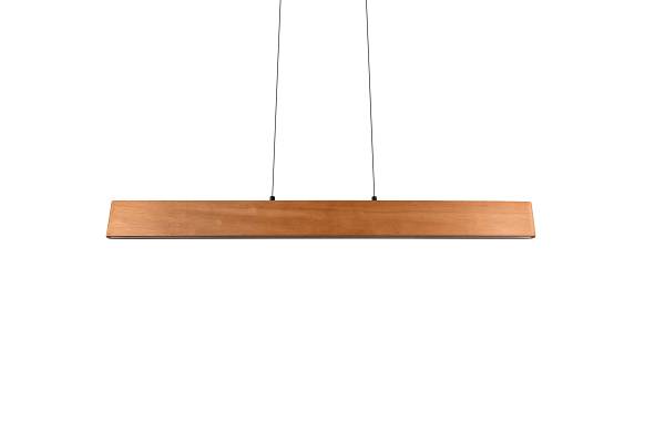 LED-Pendelleuchte Edgewood - Gummibaum teilmassiv / Eisen - 1-flammig - Breite: 115 cm
