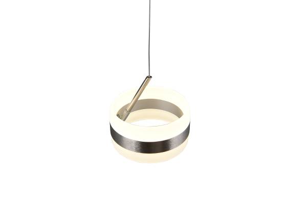 LED-Pendelleuchte Dios - Acrylglas / Eisen - Silber - Flammenanzahl: 1