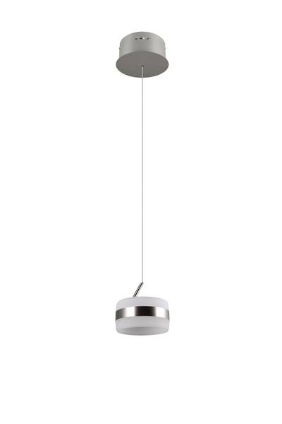 LED-Pendelleuchte Dios - Acrylglas / Eisen - Silber - Flammenanzahl: 1