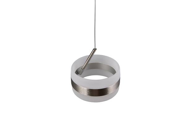 LED-Pendelleuchte Dios - Acrylglas / Eisen - Silber - Flammenanzahl: 1