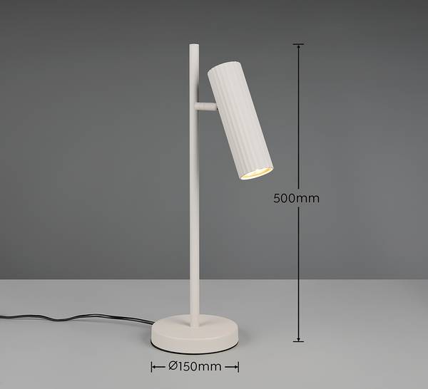 Tischleuchte Soka - Eisen - 1-flammig - Grau