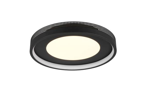 LED-Deckenleuchte Solea - Polycarbonat / Eisen - 1-flammig - Schwarz