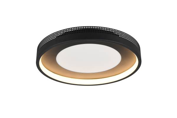 LED-Deckenleuchte Solea - Polycarbonat / Eisen - 1-flammig - Schwarz