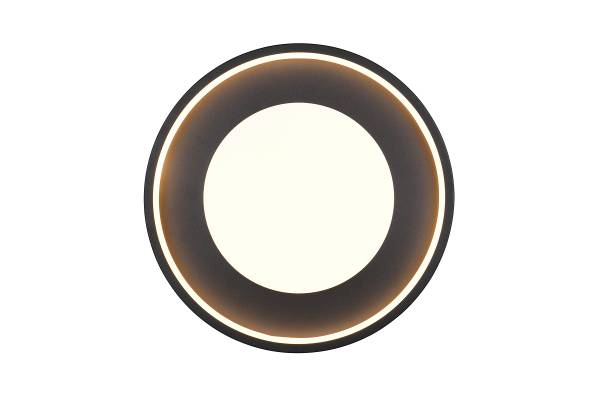 LED-Deckenleuchte Solea - Polycarbonat / Eisen - 1-flammig - Schwarz