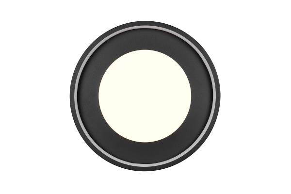 LED-Deckenleuchte Solea - Polycarbonat / Eisen - 1-flammig - Schwarz