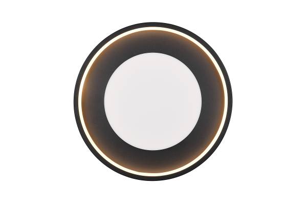 LED-Deckenleuchte Solea - Polycarbonat / Eisen - 1-flammig - Schwarz