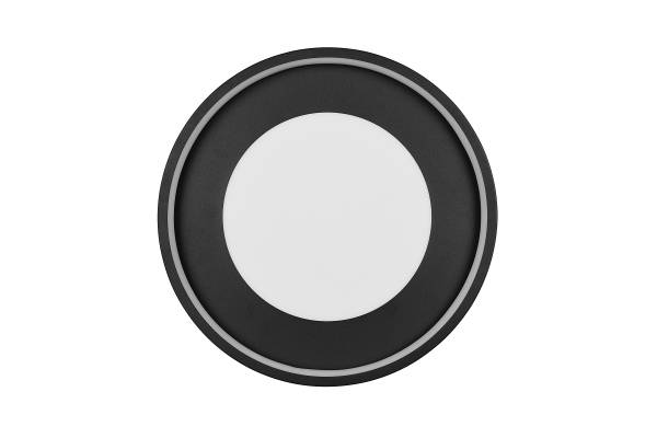 LED-Deckenleuchte Solea - Polycarbonat / Eisen - 1-flammig - Schwarz