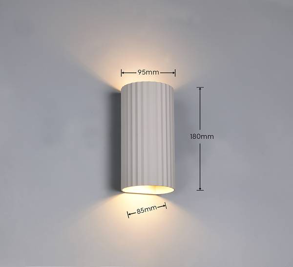 Wandleuchte Soka - Eisen - 2-flammig - Grau