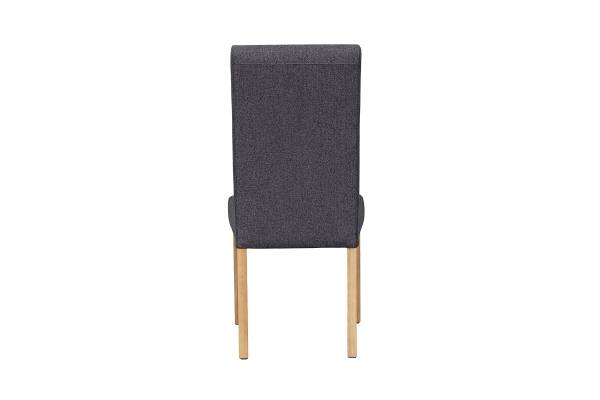 Esszimmerstuhl Vaboa 2er-Set - Webstoff / Gummibaum massiv - Anthrazit