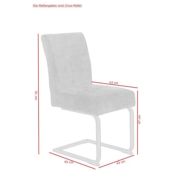 Freischwinger Luise 2er-Set - Microfaser