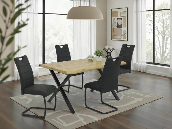 Freischwinger Dunja 2er-Set - Anthrazit