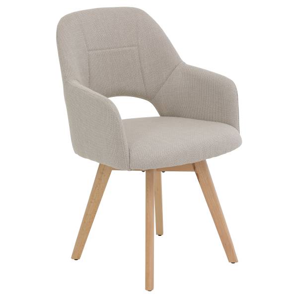 Drehbarer Esszimmerstuhl Stade 2er-Set - Beige