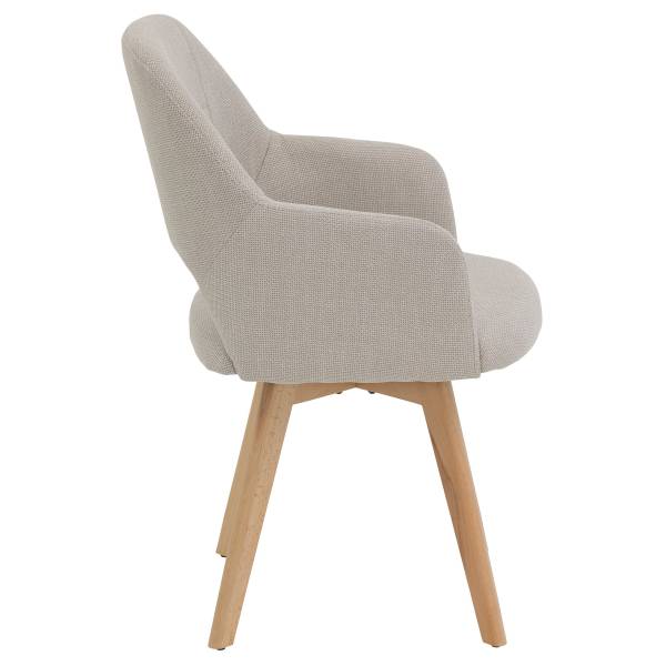 Drehbarer Esszimmerstuhl Stade 2er-Set - Beige