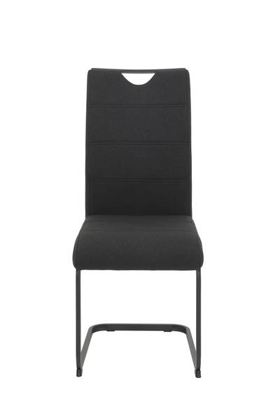 Esszimmerstuhl Kireyi 4er-Set - Schwarz - Webstoff - Stahl - 43 x 99 x 60 cm